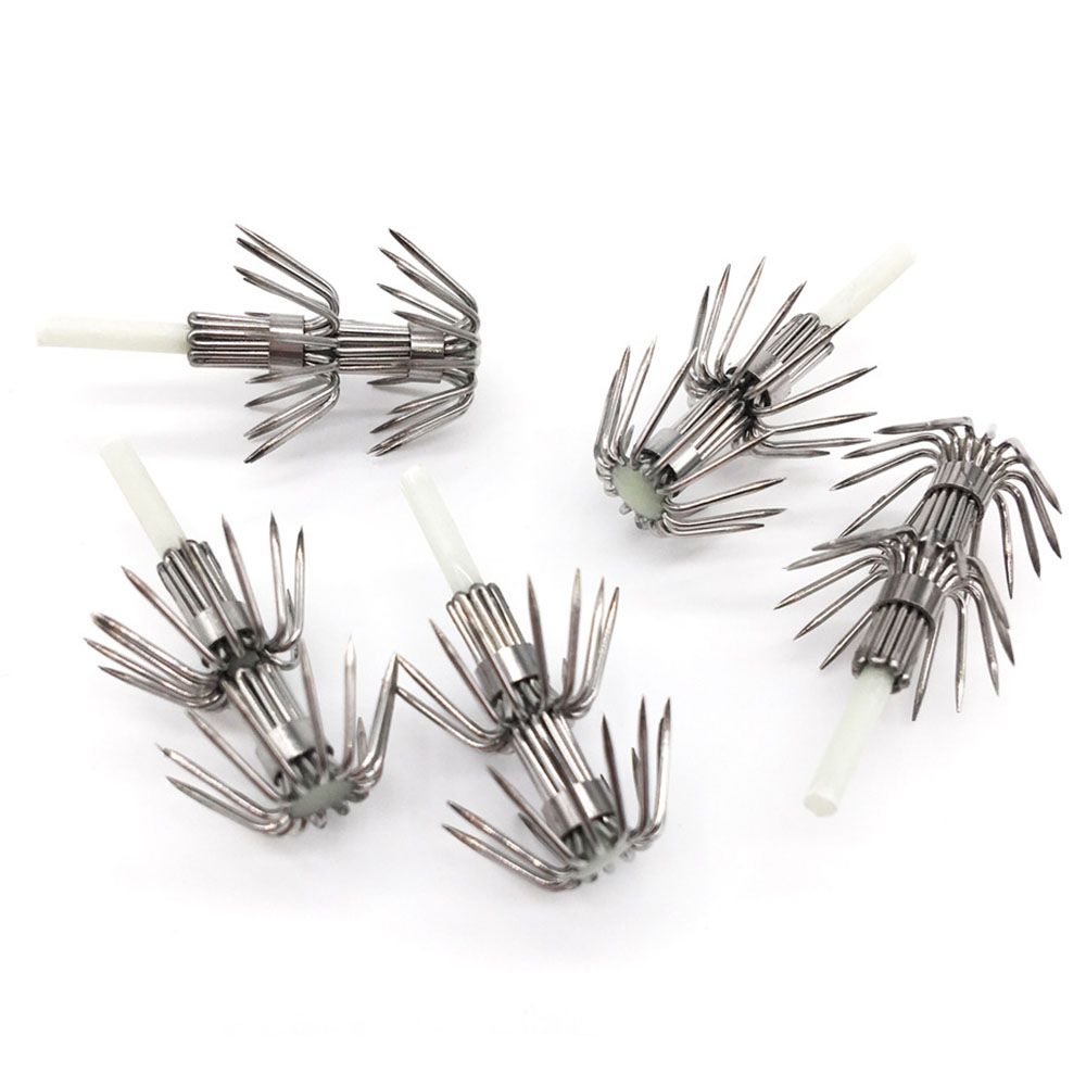 Jigger Double Sided - ステンレス鋼の釣り針,2層傘,ジギング,魚,イカ,カトルフィッシュ,タコ,卸売アクセサリー,5個