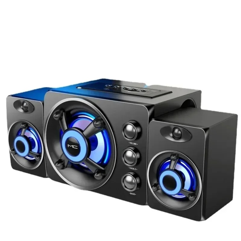 Home Bar And Theater - ワイヤレスBluetoothサウンドバーTVスピーカー、3Dサラウンドステレオ、カラフルなRGB LEDライト付き、AUX/USB有線接続、ホームシアター、重低音