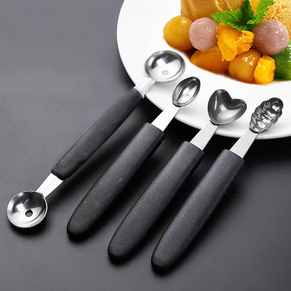 Ice Pick Pick - 人間工学に基づいたアイスクリームスクーパー アイスクリームスクープ ステンレス鋼メロンスクープ フルーツパルプツール スイカアイスクリームクッキー生地用