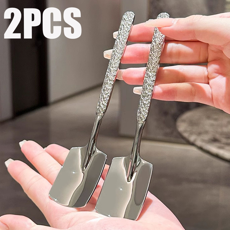 Ice Pick Pick - ステンレス鋼シャベルスプーンハンマーハンドルフォークコーヒー紅茶フルーツスプーンスクープスイカアイスクリームデザートスプーン食器