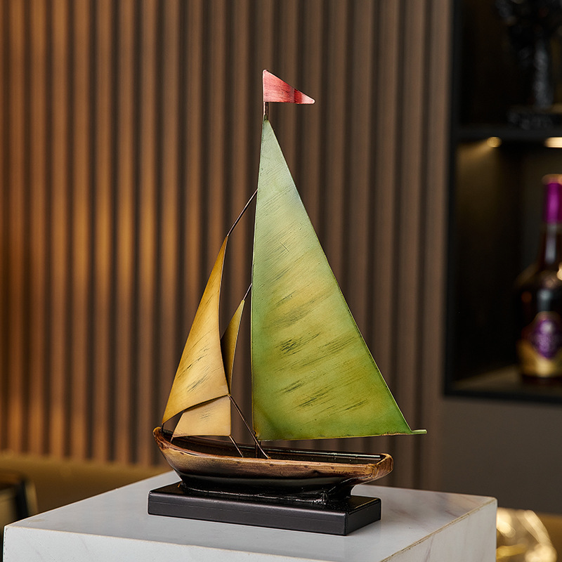 Home Bar Setup - クリエイティブな帆船モデルオーナメント、リビングルームのテレビキャビネット、バー、オフィスデスクの装飾、家の装飾アクセサリーに最適な高級装飾品