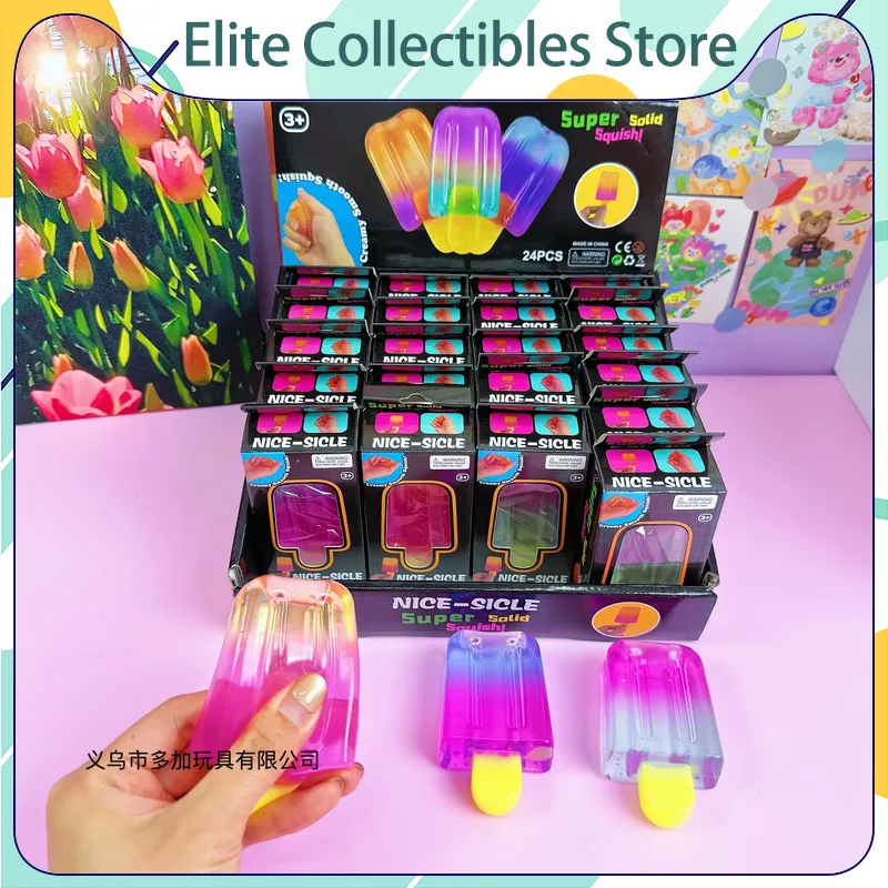 Home Bar Set - ホットアイスクリームバー スクイーズ玩具 ソフトTPRフルーツアイスキャンディー 握りおもちゃ 大人用ストレス解消感覚玩具 オフィス