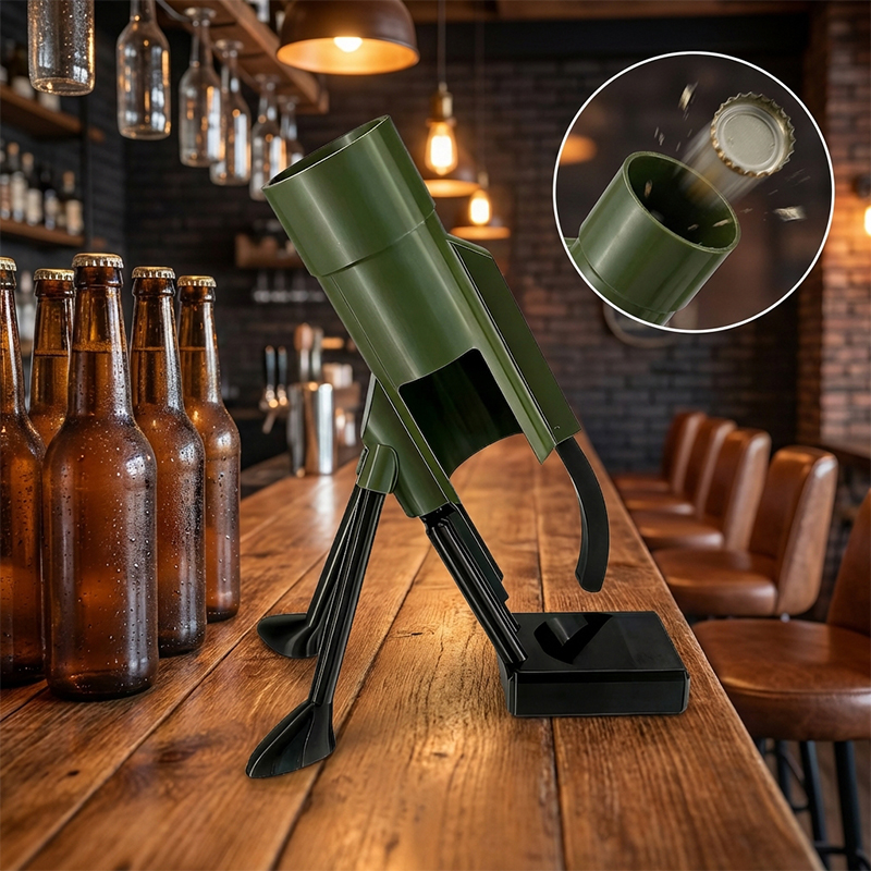 Home Bar Set - モルタルビールボトルオープナー、無料プッシュダウン式オープナー、330mlビール用ギフト、男性、お父さん、クールなバー、家庭、RV装飾、ボトルオープナー、バーテンダーツール