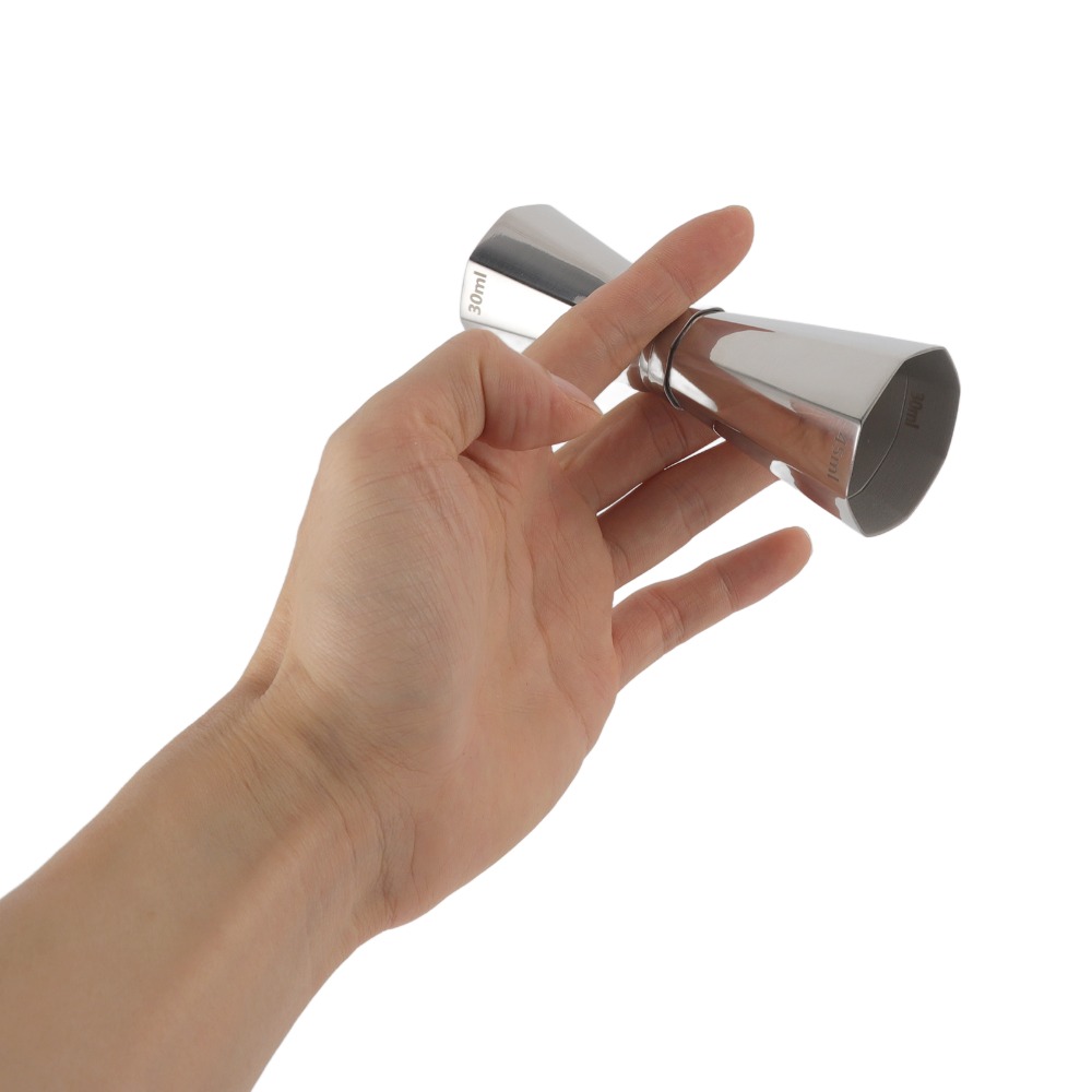 304ステンレス鋼製ダブルカクテルジガー、八角形、目盛り付き - Jigger Double Sided のレビューと価格