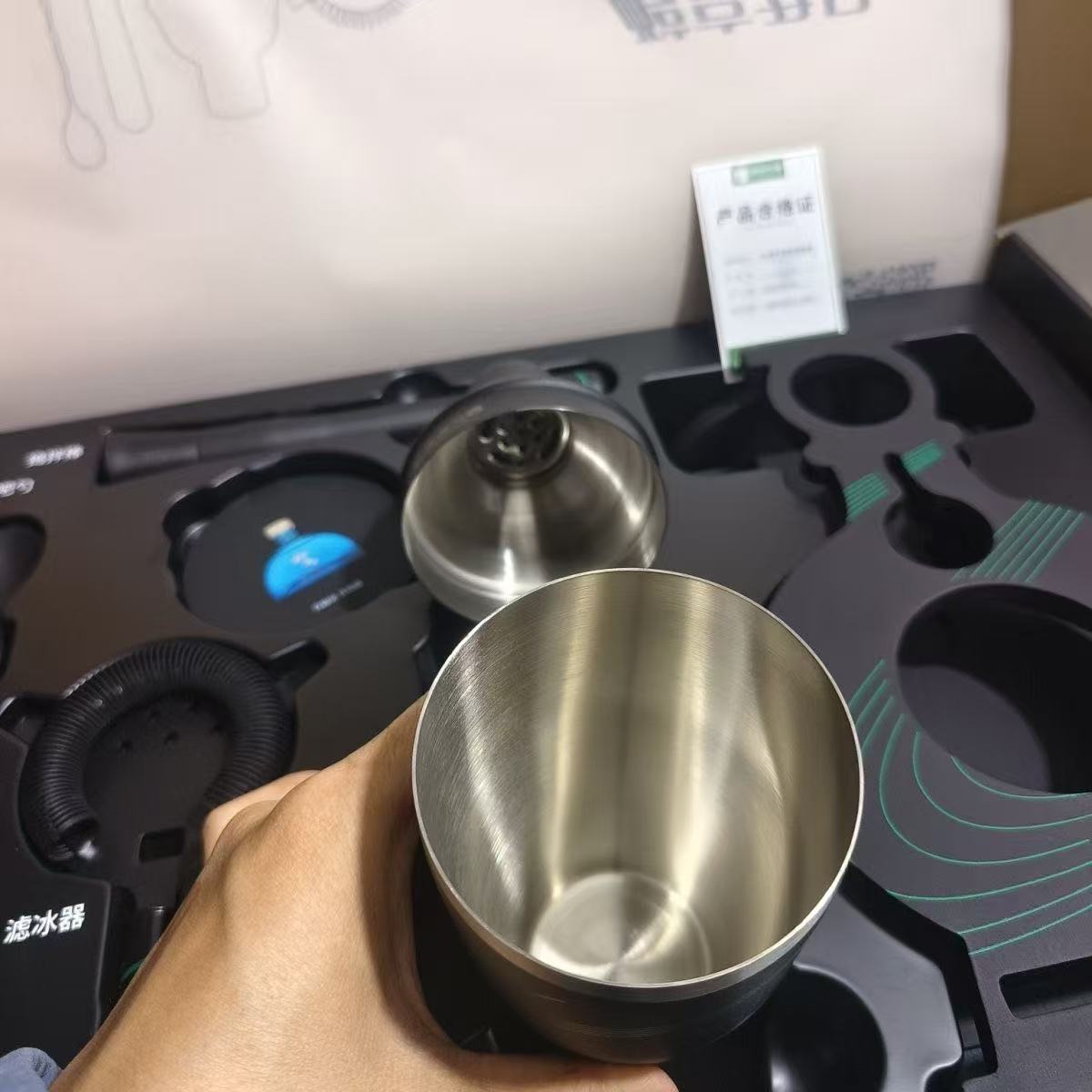 プレミアム7ピース316ステンレス鋼ミクソロジーセット |  - Boston Shaker Set のレビューと価格
