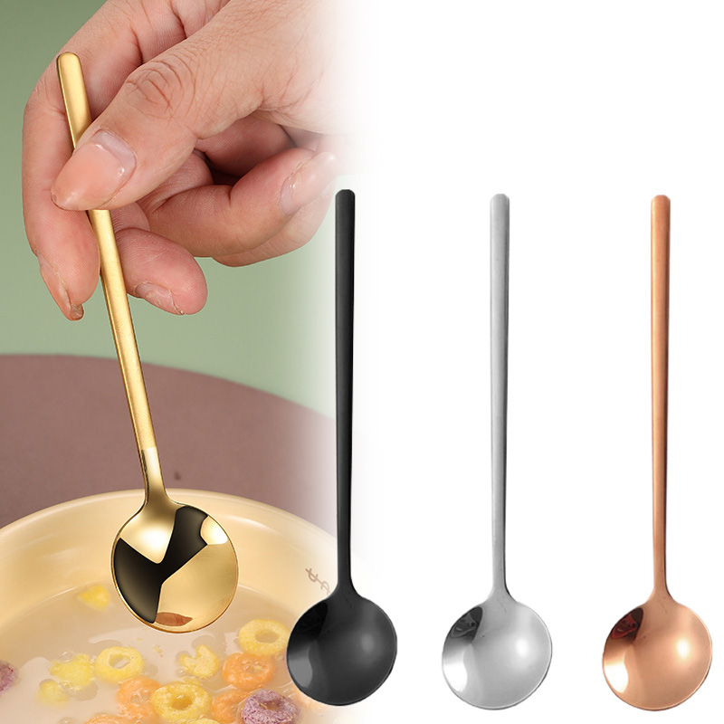 ステンレス鋼のスプーン厚みのあるロングハンドルスープスプーン - Ice Pick Pick のレビューと価格