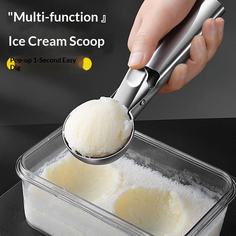 ステンレス鋼製アイスクリームスクープ、トリガー付き簡単リリー - Ice Pick Pick のレビューと価格