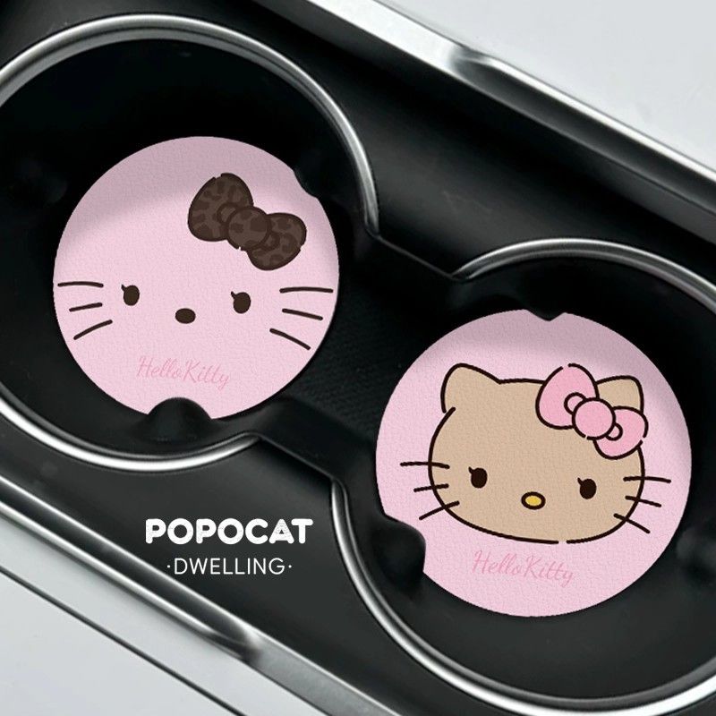 ハローキティ 車用コースター 漫画 かわいい クリエイティブ - Bar Mat Rubber のレビューと価格