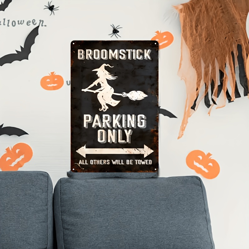 ヴィンテージハロウィンメタルサイン - 魔女とほうきの駐車場 - Home Bar And Kitchen のレビューと価格