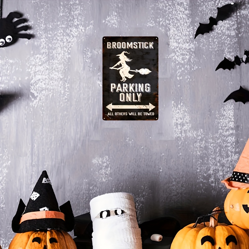 ヴィンテージハロウィンメタルサイン - 魔女とほうきの駐車場 - Home Bar And Kitchen のレビューと価格