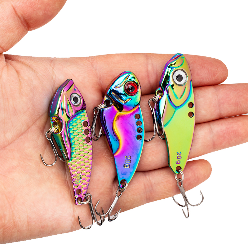 3個入り メタル カラフル VIB ルアー 5g 7g 10 - Jigger Double Sided のレビューと価格