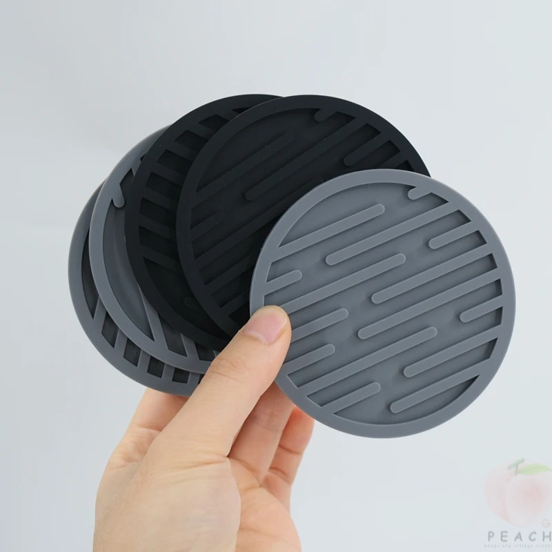 10 センチメートルシリコンコースターラウンド耐熱ゴムティー - Bar Mat Rubber のレビューと価格