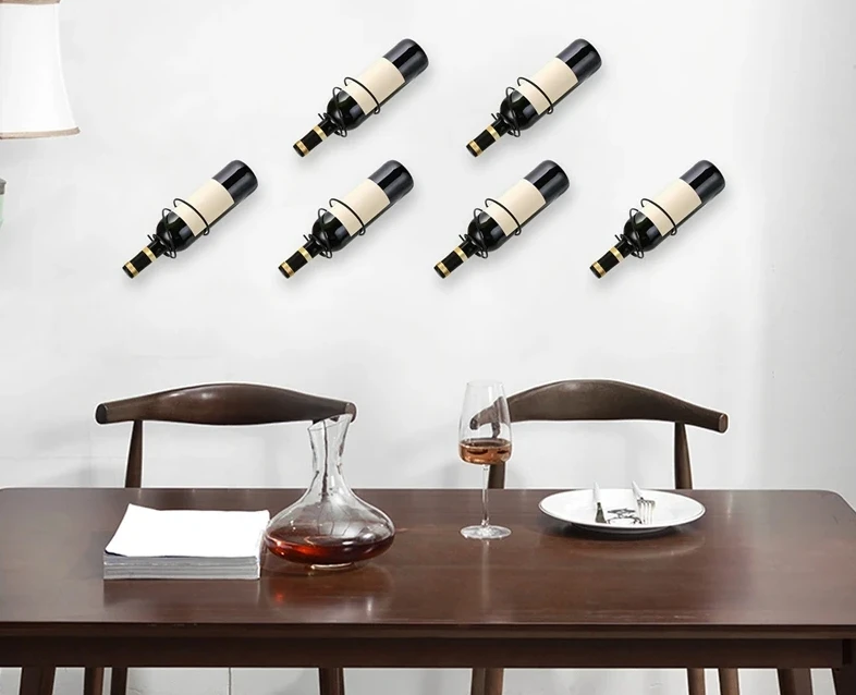 ネジ付き壁掛けワインラック、赤ワインボトルディスプレイホルダ - Home Bar Setup のレビューと価格