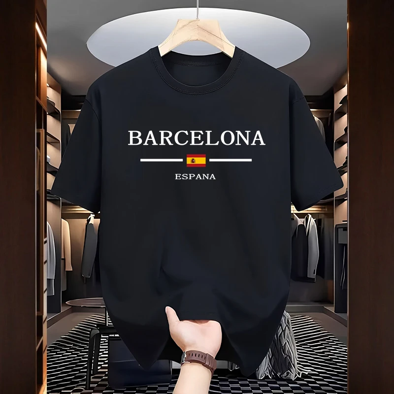 バルセロナプリント Tシャツ男性用高品質綿 100% O ネ - Home Barcelona のレビューと価格