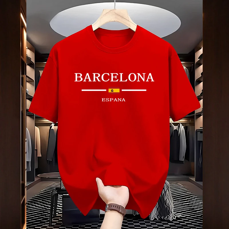 バルセロナプリント Tシャツ男性用高品質綿 100% O ネ - Home Barcelona のレビューと価格