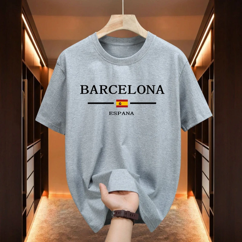 バルセロナプリント Tシャツ男性用高品質綿 100% O ネ - Home Barcelona のレビューと価格