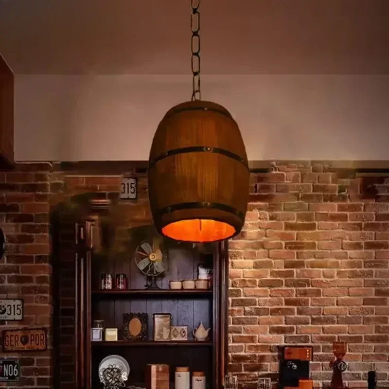 素朴なランプヴィンテージシャンデリア木製ペンダントライトワイ - Home Bar Cafe のレビューと価格