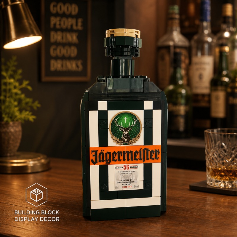 DIYイェーガーマイスターリキュールボトルビルディングブロッ - Home Bar Set のレビューと価格